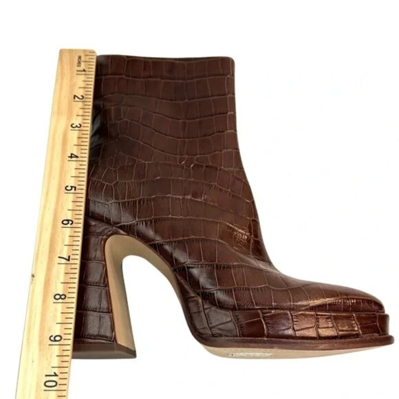 NEW  DOLCE VITA Lochly Leather Heel Booties Walnut for women 663mn - Picture 8 of 14